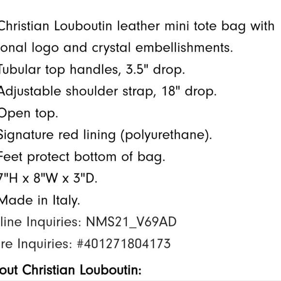 Christian Louboutin Black Women's Bag - Picture 7 of 8